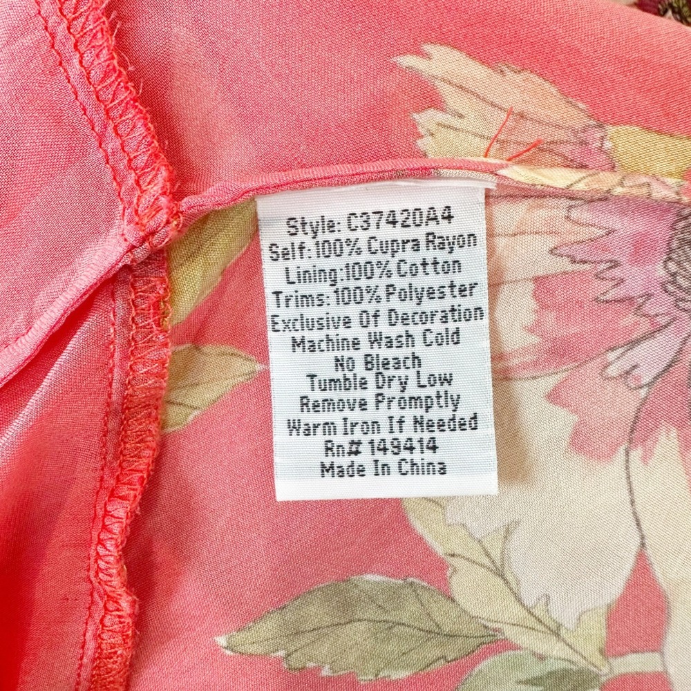 Johnny Was Red Floral Sleeveless Dress 
Size XL - Picture 6 of 9